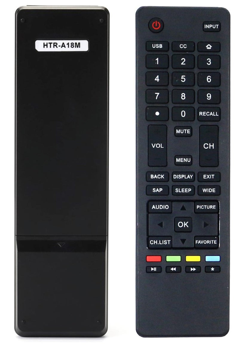UBay Remote Control HTR-A18M fit for Haier LCD LED TV LE58F3281 32D3000 LE32M600M20 LE32F32200 LE24M600M80 65d3550 LE39M600M80 40D3500M 48D3500 LE48M600M80 LE50M600M80 55D3550 - Image 1